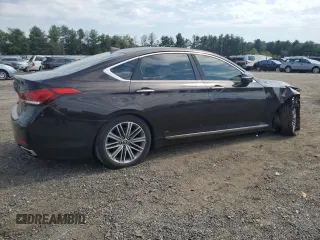 2018 Genesis G80 3.8L with VIN KMHGN4JE0JU254041, listed as a Copart auction lot 69163034 with 32,484 mi miles and Salvage Title. Bid and sale history available at carsss.com. Image 3.