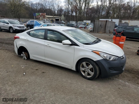2011 Hyundai Elantra GLS PZEV with VIN 5NPDH4AE4BH008796, listed as a Copart auction lot 48907815 with 0 mi miles and Salvage Title. Bid and sale history available at carsss.com. Image 4.
