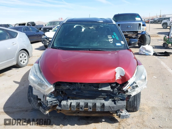 2018 Nissan Kicks S with VIN 3N1CP5CU5JL525597, listed as a IAAI auction lot 41485867 with 100,840 mi miles. Bid and sale history available at carsss.com. Image 12.
