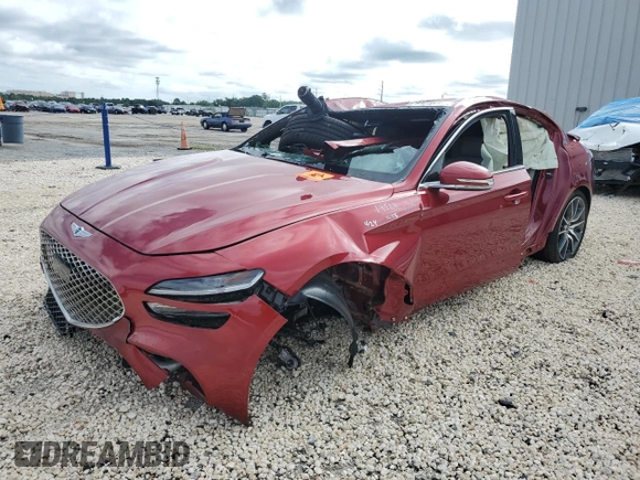 2023 Genesis G70 2.0T with VIN KMTG34TA6PU132430, listed as a Copart auction lot 61281374 with Not Provided miles and Non Repairable. Bid and sale history available at DreamBid. Image 1.