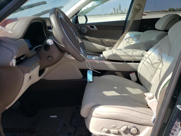 2022 Genesis GV80 with VIN KMUHBDSBXNU082397, listed as a Copart auction lot 78916714 with 26,348 mi miles and Salvage Title. Bid and sale history available at carsss.com. Image 7.
