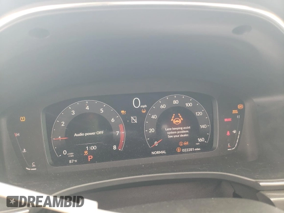 2023 Acura Integra Technology with VIN 19UDE4H64PA016131, listed as a Copart auction lot 60204095 with 22,281 mi miles and Salvage title. Bid and sale history available at DreamBid. Image 9.