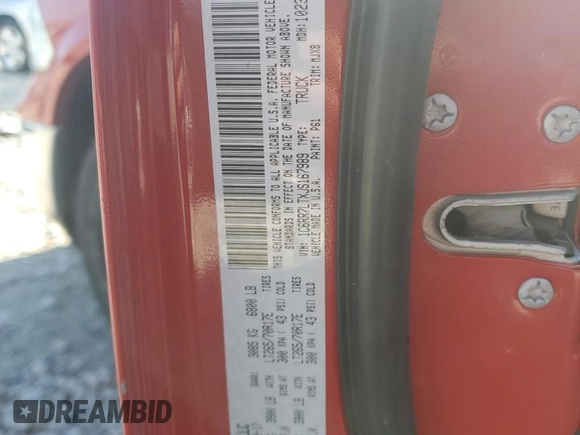 2018 Ram 1500 Big Horn with VIN 1C6RR7LTXJS167989, listed as a Copart auction lot 56012885 with 106,623 mi miles and Clean title. Bid and sale history available at DreamBid. Image 12.