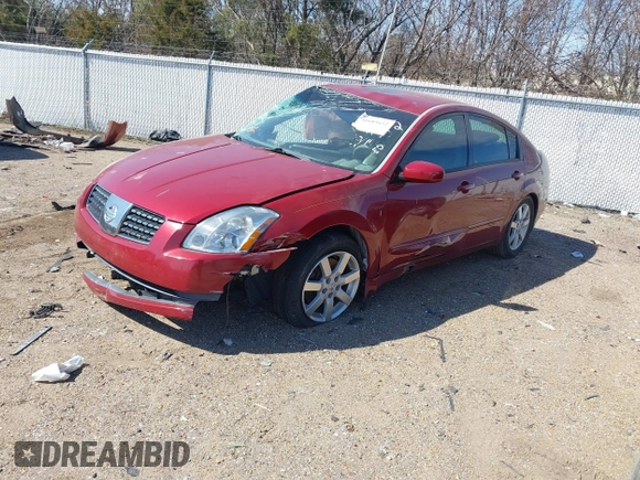 2004 Nissan Maxima SE with VIN 1N4BA41EX4C911728, listed as a IAAI auction lot 41685652 with Not provided miles and . Bid and sale history available at DreamBid. Image 2.
