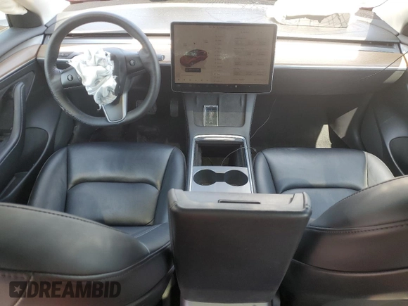 2022 Tesla Model 3 with VIN 5YJ3E1EA7NF369811, listed as a Copart auction lot 54386705 with 80,478 mi miles and Salvage Title. Bid and sale history available at DreamBid. Image 8.