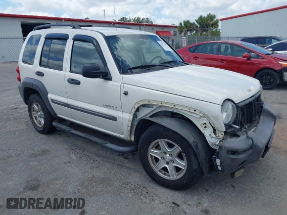 2004 Jeep Liberty Sport with VIN 1J4GK48K54W153217, listed as a IAAI auction lot 42071897 with 106,921 mi miles and . Bid and sale history available at carsss.com. Image 1.