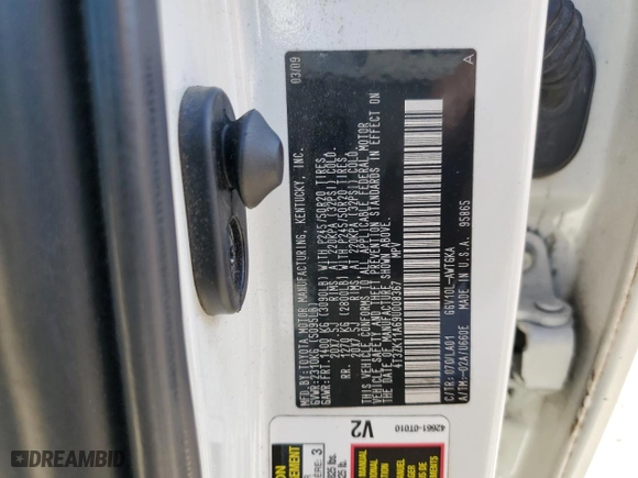 2009 Toyota Venza with VIN 4T3ZK11A69U008367, listed as a Copart auction lot 46855455 with NaN miles and Salvage Title. Bid and sale history available at carsss.com. Image 13.