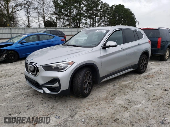 2020 BMW X1 xDrive28i with VIN WBXJG9C05L5P76067, listed as a Copart auction lot 40635893 with 57,184 mi miles. Bid and sale history available at carsss.com. Image 1.