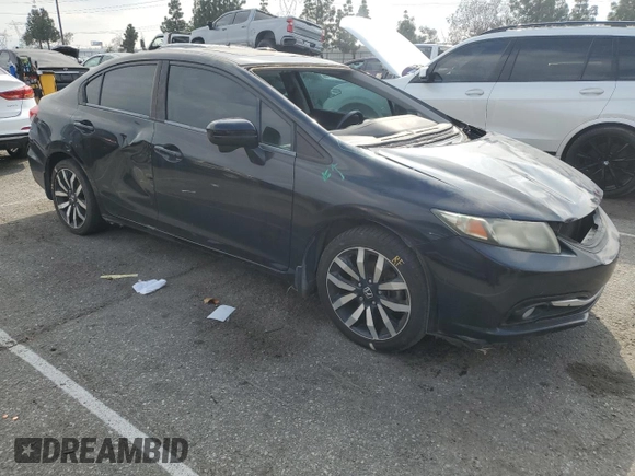 2015 Honda Civic EX-L with VIN 2HGFB2F91FH550853, listed as a Copart auction lot 51111585 with 176,151 mi miles and Salvage Title. Bid and sale history available at DreamBid. Image 4.