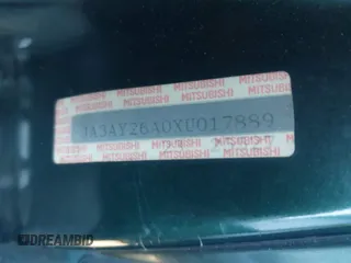 1999 Mitsubishi Mirage DE z VIN JA3AY26A0XU017889, wystawiony jako IAAI lot #40457172 z przebiegiem Nie podano mil oraz . Historia ofert i sprzedaży dostępna na DreamBid. Obrazek 9.
