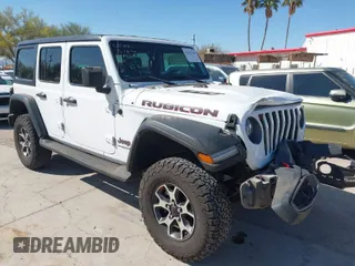 2021 Jeep Wrangler Unlimited Rubicon with VIN 1C4HJXFG1MW563073, listed as a IAAI auction lot 41852349 with 66,905 mi miles. Bid and sale history available at carsss.com. Image 1.