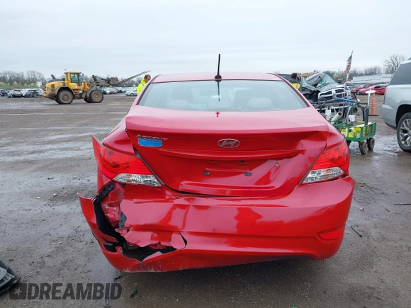 2012 Hyundai Accent GLS with VIN KMHCU4AEXCU168661, listed as a IAAI auction lot 41963258 with 216,006 mi miles. Bid and sale history available at carsss.com. Image 6.