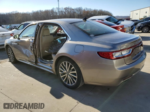 2020 Lincoln Continental Standard with VIN 1LN6L9PKXL5601903, listed as a Copart auction lot 82810864 with 0 mi miles and Salvage Title. Bid and sale history available at carsss.com. Image 2.