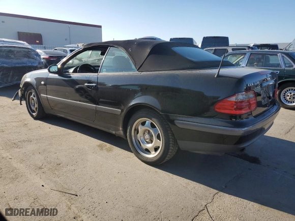 1999 Mercedes-Benz CLK-Class with VIN WDBLK65GXXT017539, listed as a Copart auction lot 42161605 with 120,046 mi miles and Salvage Title. Bid and sale history available at carsss.com. Image 2.