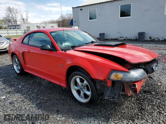 2003 Ford Mustang GT Deluxe with VIN 1FAFP42X83F355206, listed as a Copart auction lot 50586845 with 77,345 mi miles and Salvage Title. Bid and sale history available at carsss.com. Image 4.