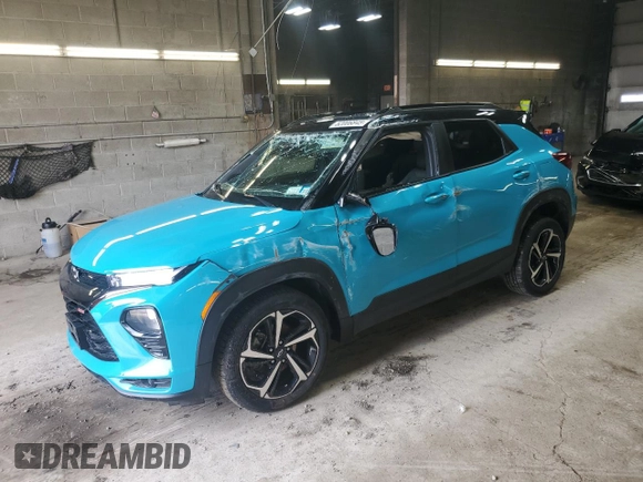 2022 Chevrolet TrailBlazer RS with VIN KL79MUSLXNB031212, listed as a Copart auction lot 52006845 with Not Provided miles and Salvage Title. Bid and sale history available at DreamBid. Image 1.