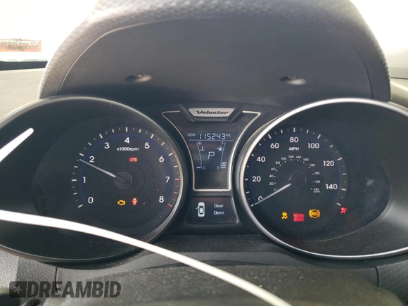 2013 Hyundai Veloster Turbo w/Black Int with VIN KMHTC6AE1DU095888, listed as a Copart auction lot 46693595 with 115,243 mi miles and Salvage Title. Bid and sale history available at carsss.com. Image 9.