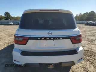 2021 Nissan Armada SL with VIN JN8AY2BC4M9147119, listed as a Copart auction lot 80662864 with 81,620 mi miles and Salvage Title. Bid and sale history available at carsss.com. Image 6.