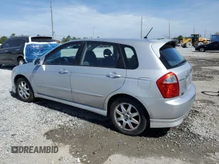 2005 Kia Spectra with VIN KNAFE162155081155, listed as a Copart auction lot 53893255 with 127,937 mi miles and Salvage Title. Bid and sale history available at carsss.com. Image 2.