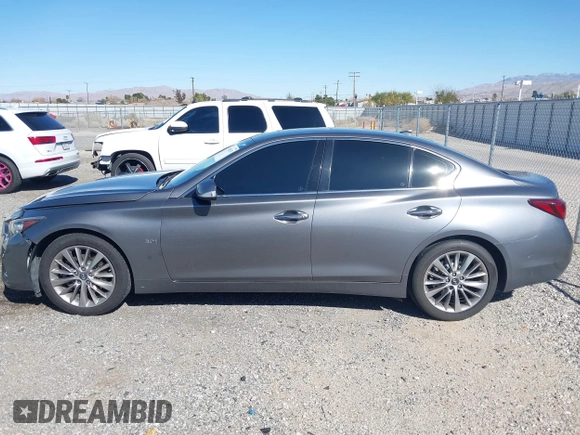 2019 Infiniti Q50 3.0t LUXE with VIN JN1EV7AP9KM516769, listed as a IAAI auction lot 41836255 with 40,017 mi miles. Bid and sale history available at carsss.com. Image 14.