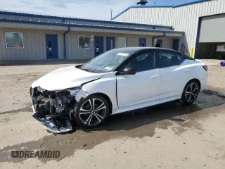 2020 Nissan Sentra SR with VIN 3N1AB8DV1LY206685, listed as a Copart auction lot 47442715 with 50,625 mi miles and Salvage Title. Bid and sale history available at DreamBid. Image 1.