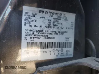 2008 Ford F-350 XL with VIN 1FTWW31R78EB87789, listed as a Copart auction lot 50212995 with 205,981 mi miles and Salvage Title. Bid and sale history available at DreamBid. Image 13.