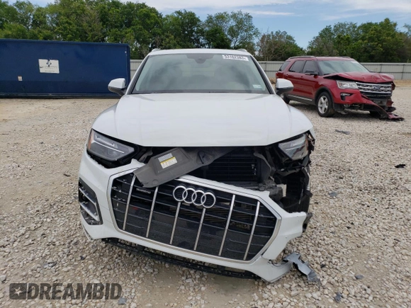 2021 Audi Q5 with VIN WA1AABFYXM2050645, listed as a Copart auction lot 53162383 with 23,012 mi miles and . Bid and sale history available at DreamBid. Image 5.
