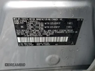 2017 Toyota RAV4 LE z VIN 2T3BFREVXHW547834, wystawiony jako Copart lot #57886525 z przebiegiem 97 586 mil mil oraz Szkoda całkowita • Salvage title. Historia ofert i sprzedaży dostępna na DreamBid. Obrazek 13.