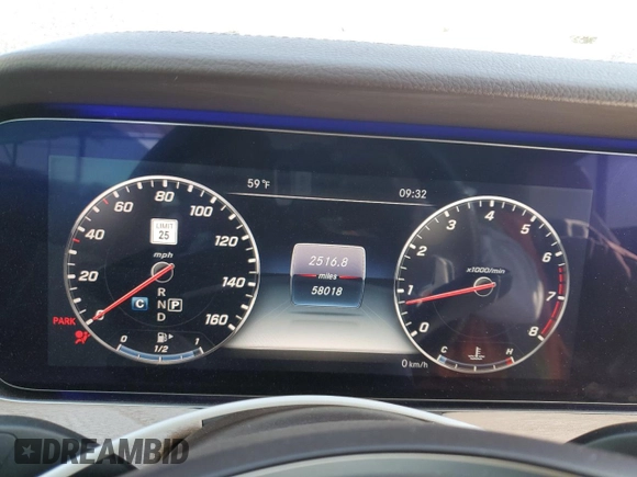 2018 Mercedes-Benz E-Class E 400 with VIN WDD1J6FB8JF012883, listed as a Copart auction lot 47841165 with 58,018 mi miles and Salvage Title. Bid and sale history available at carsss.com. Image 9.
