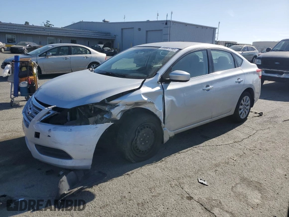 2015 Nissan Sentra SV with VIN 3N1AB7AP1FY249606, listed as a Copart auction lot 55861795 with 126,502 mi miles and Salvage Title. Bid and sale history available at DreamBid. Image 1.