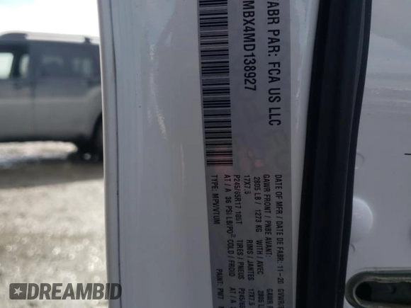 2021 Jeep Cherokee Trailhawk with VIN 1C4PJMBX4MD138927, listed as a Copart auction lot 51919555 with 92,759 mi miles and Salvage title. Bid and sale history available at DreamBid. Image 14.
