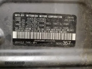 2018 Mitsubishi Outlander Sport SE 2.4 with VIN JA4AR3AW2JU020155, listed as a Copart auction lot 43357705 with 109,641 mi miles and Salvage Title. Bid and sale history available at carsss.com. Image 13.