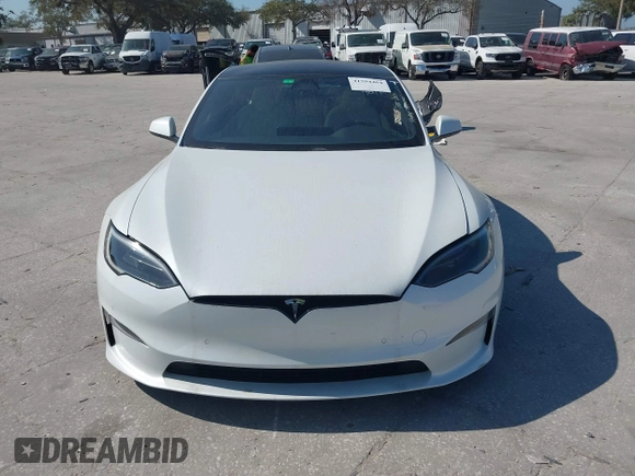 2022 Tesla Model S Plaid with VIN 5YJSA1E64NF484904, listed as a IAAI auction lot 41594464 with 25,299 mi miles and . Bid and sale history available at DreamBid. Image 11.