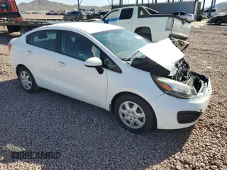 2014 Kia Rio LX with VIN KNADM4A38E6415462, listed as a Copart auction lot 52143555 with 60,079 mi miles and Salvage Title. Bid and sale history available at DreamBid. Image 4.