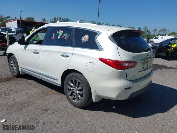 2015 Infiniti QX60 with VIN 5N1AL0MN9FC505314, listed as a IAAI auction lot 41849409 with 166,834 mi miles. Bid and sale history available at carsss.com. Image 3.