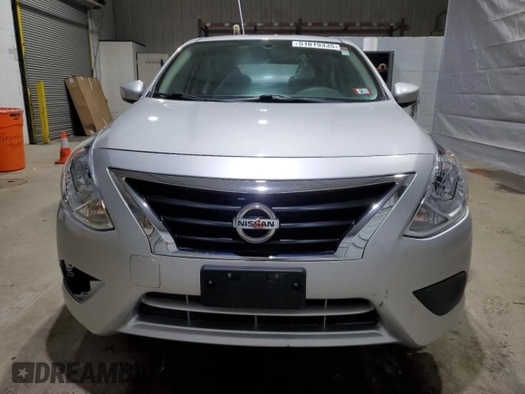 2019 Nissan Versa SV with VIN 3N1CN7AP7KL875992, listed as a Copart auction lot 51019335 with 128,429 mi miles and Salvage title. Bid and sale history available at DreamBid. Image 5.