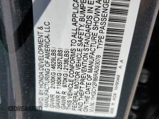 2024 Honda Accord Touring with VIN 1HGCY2F86RA093078, listed as a Copart auction lot 57392485 with 10,602 mi miles and Salvage title. Bid and sale history available at DreamBid. Image 13.