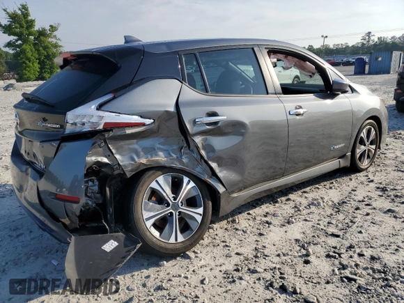 2019 Nissan LEAF SV with VIN 1N4AZ1CP7KC301168, listed as a Copart auction lot 57576085 with 31,755 mi miles and Salvage title. Bid and sale history available at DreamBid. Image 3.