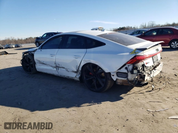 2021 Audi RS 7 z VIN WUAPCBF2XMN904458, wystawiony jako Copart lot #80066123 z przebiegiem 34 772 mil mil oraz . Historia ofert i sprzedaży dostępna na DreamBid. Obrazek 2.