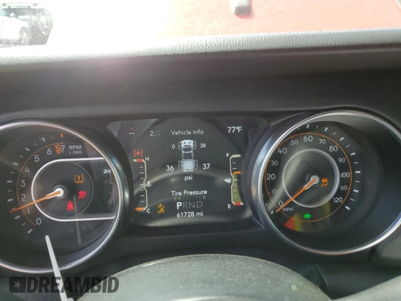 2020 Jeep Gladiator Overland z VIN 1C6HJTFG1LL198586, wystawiony jako Copart lot #52642145 z przebiegiem 61 728 mil mil oraz Szkoda całkowita • Salvage title. Historia ofert i sprzedaży dostępna na DreamBid. Obrazek 9.