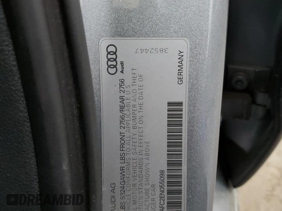 2014 Audi A6 Premium Plus z VIN WAUFGAFC2EN055098, wystawiony jako Copart lot #83897334 z przebiegiem 216 433 mil mil oraz Czysty tytuł • Clean title. Historia ofert i sprzedaży dostępna na DreamBid. Obrazek 12.