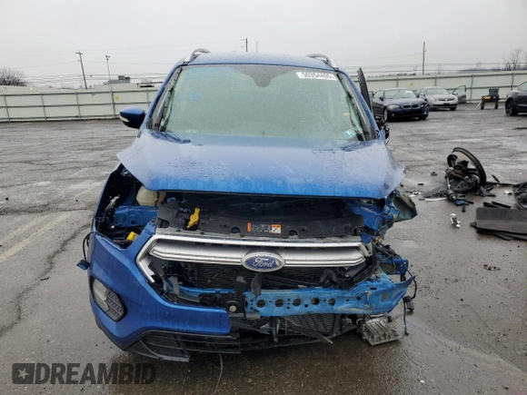 2017 Ford Escape Titanium with VIN 1FMCU9JD6HUD47758, listed as a Copart auction lot 50354405 with 83,243 mi miles and Salvage Title. Bid and sale history available at carsss.com. Image 5.