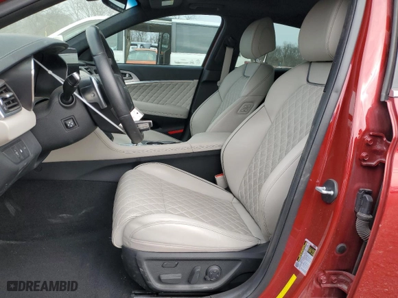 2022 Genesis G70 3.3T with VIN KMTG54TE4NU088387, listed as a Copart auction lot 44635305 with 31,664 mi miles and Salvage Title. Bid and sale history available at carsss.com. Image 7.