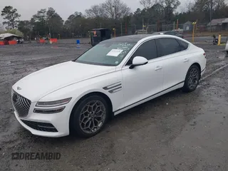 2022 Genesis G80 2.5T with VIN KMTGB4SCXNU112734, listed as a IAAI auction lot 41767129 with 25,008 mi miles. Bid and sale history available at carsss.com. Image 17.