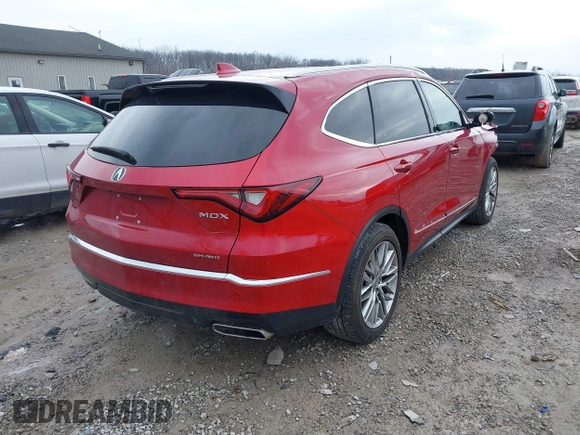 2023 Acura MDX w/Advance Package with VIN 5J8YE1H86PL035592, listed as a IAAI auction lot 41578761 with 18,802 mi miles. Bid and sale history available at carsss.com. Image 4.
