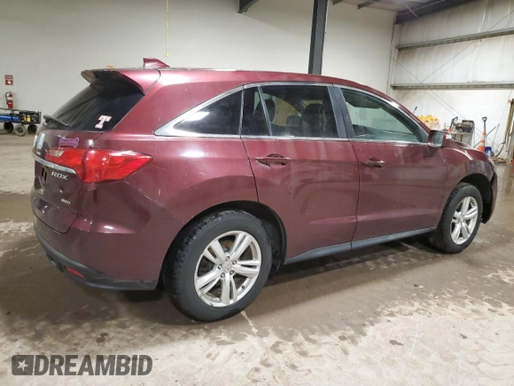 2015 Acura RDX Tech Pkg with VIN 5J8TB4H5XFL019498, listed as a Copart auction lot 46613575 with 0 mi miles and Salvage Title. Bid and sale history available at carsss.com. Image 3.