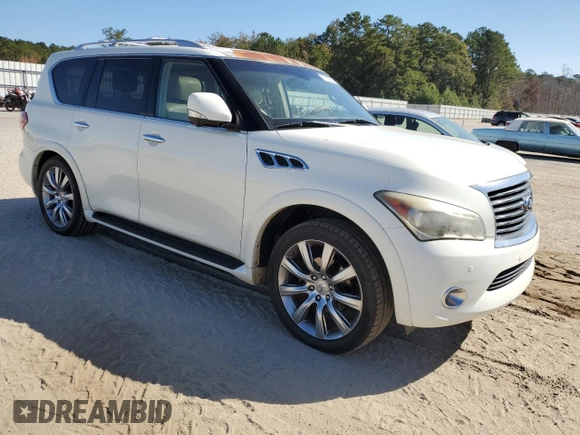 2013 Infiniti QX56 with VIN JN8AZ2NE4D9060802, listed as a Copart auction lot 77322804 with 195,130 mi miles and Clean Title. Bid and sale history available at carsss.com. Image 4.