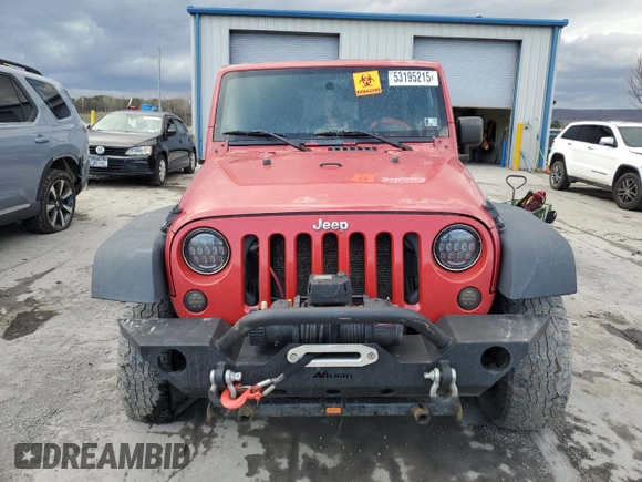 2007 Jeep Wrangler Unlimited Rubicon with VIN 1J4GA69177L102392, listed as a Copart auction lot 53195215 with 166,296 mi miles and Salvage title. Bid and sale history available at DreamBid. Image 5.