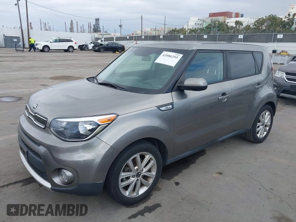 2018 Kia Soul + with VIN KNDJP3A5XJ7579843, listed as a IAAI auction lot 42086255 with 106,886 mi miles. Bid and sale history available at carsss.com. Image 2.