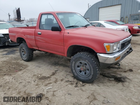 1991 Toyota Pickup DX z VIN JT4RN01P0M7042332, wystawiony jako Copart lot #42408835 z przebiegiem 211 481 mil mil oraz Szkoda całkowita • Salvage title. Historia ofert i sprzedaży dostępna na DreamBid. Obrazek 4.